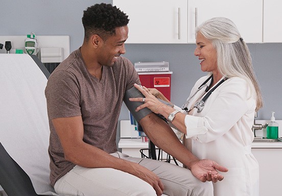 Man visiting a doctor